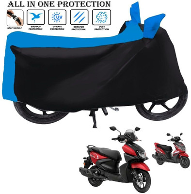 AUTOCAD Waterproof Two Wheeler Cover for Yamaha(RayZR 125, Black, Blue)