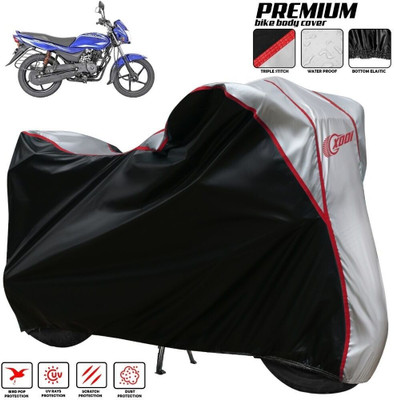 xodi Waterproof Two Wheeler Cover for Bajaj(Platina 125, Silver, Black)