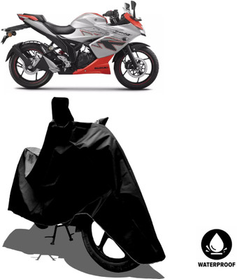 Amexride Waterproof Two Wheeler Cover for Suzuki(Gixxer SF, Black)
