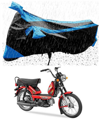 MMSSTAR Waterproof Two Wheeler Cover for TVS(Heavy Duty, Blue, Black)