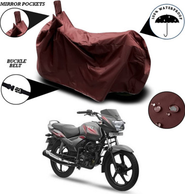 AASHTIK MART Two Wheeler Cover for TVS(Star City Plus, Maroon)