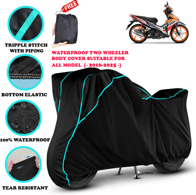 AutoGalaxy Waterproof Two Wheeler Cover for Honda(Blade 125, Black)