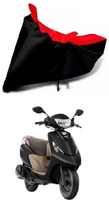 DeepShakshi AUTOMOTIVE Waterproof Two Wheeler Cover for TVS(Zest 110, Black, Red)