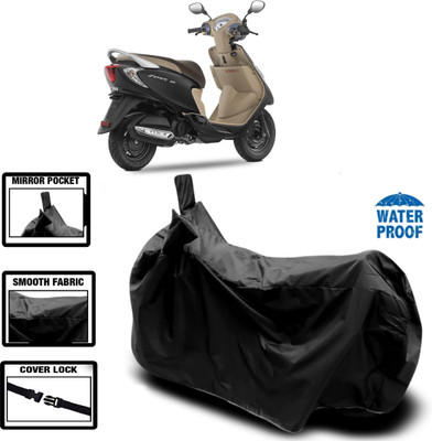 WMIZEXA Waterproof Two Wheeler Cover for Universal For Bike(Zest 110, Black)