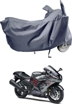 Amexride Two Wheeler Cover for Kawasaki(Ninja ZX-14R, Grey)