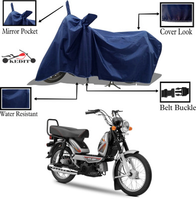 KEDIT Two Wheeler Cover for TVS(XL 100 Comfort BS6, Blue)