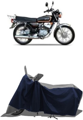 SUGASHRI Waterproof Two Wheeler Cover for Yamaha(RX135, Grey, Blue)