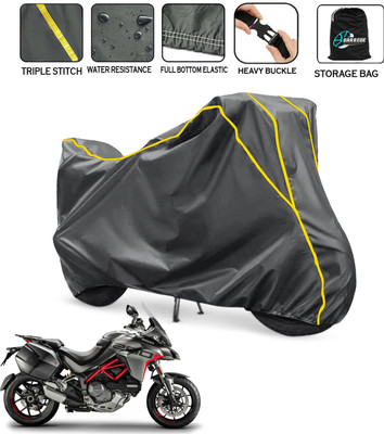 AUTOBIRSA Waterproof Two Wheeler Cover for Ducati(Multistrada 1260, Grey)