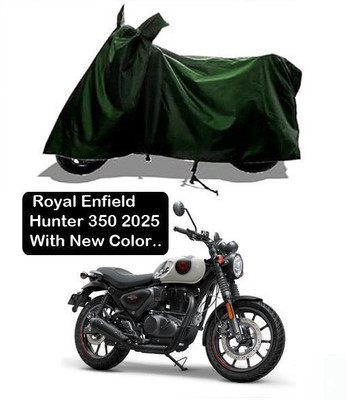 Amexride Two Wheeler Cover for Royal Enfield(Hunter 350, Green)