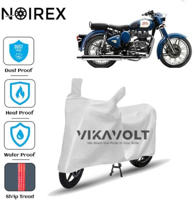 NOIREX Waterproof Two Wheeler Cover for Royal Enfield(Classic 350, Silver)