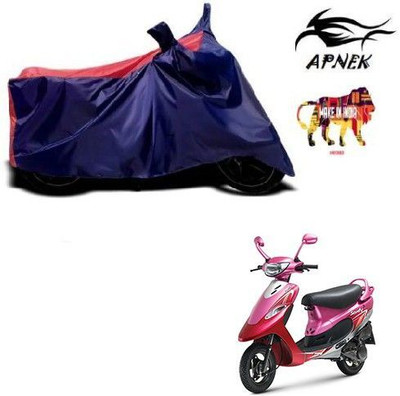 DeepShakshi AUTOMOTIVE Waterproof Two Wheeler Cover for TVS(Scooty Pep+, Red, Blue)