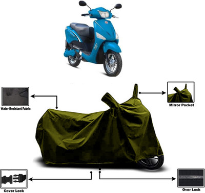 Amexride Two Wheeler Cover for Hero Electric(Electric Optima BS6, Green)
