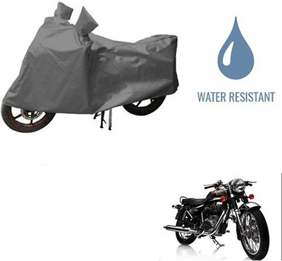 DeepShakshi AUTOMOTIVE Waterproof Two Wheeler Cover for Royal Enfield(Electra Delux, Grey)
