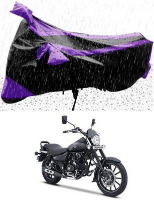 MMSSTAR Waterproof Two Wheeler Cover for Bajaj(Avenger Street 160, Purple, Black)