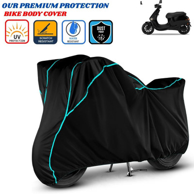 Delphinium Waterproof Two Wheeler Cover for Ola(Electric, Black)