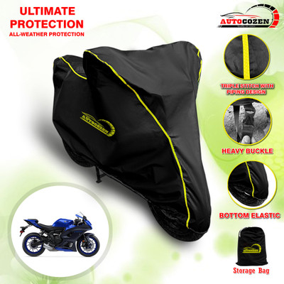 AUTOCOZEN Waterproof Two Wheeler Cover for Yamaha(YZF, Black)