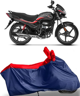Auto World Waterproof Two Wheeler Cover for Hero(Passion Plus, Blue, Red)