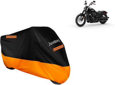 Juvdoxj Waterproof Two Wheeler Cover for Harley Davidson(Street Bob, Orange)
