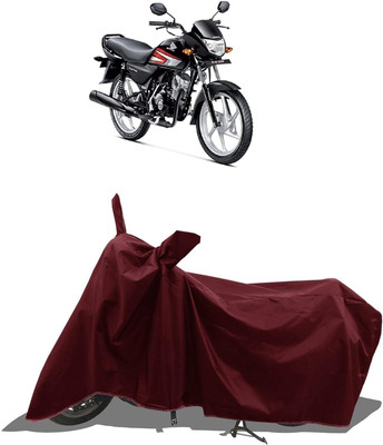 KEDIT Two Wheeler Cover for Hero(CD deluxe, Maroon)