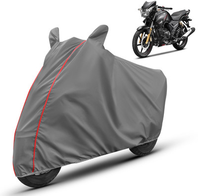 AUTOMOZEXO Waterproof Two Wheeler Cover for TVS(Apache 150, Grey)