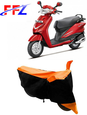 FFZ Waterproof Two Wheeler Cover for Hero(Duet, Black, Orange)