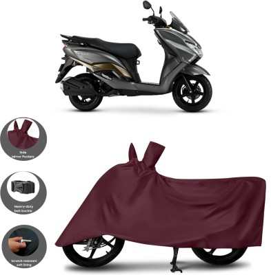 MMSSTAR Waterproof Two Wheeler Cover for Universal For Bike(Burgman Street 125, Maroon)