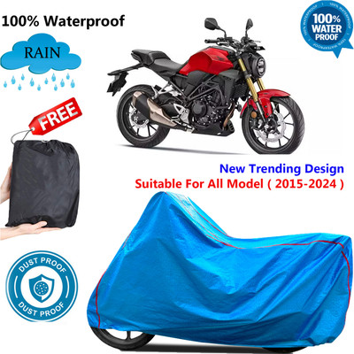 OliverX Waterproof Two Wheeler Cover for Honda(CB300R, Blue)
