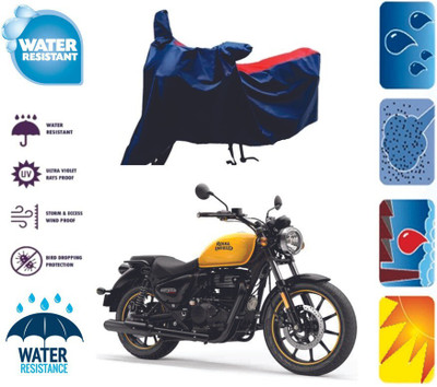 Mdstar Waterproof Two Wheeler Cover for Royal Enfield(Meteor BS6, Red, Blue)