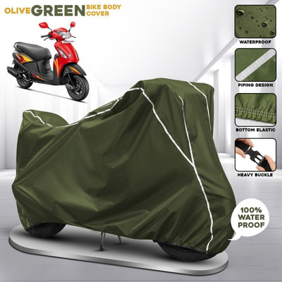 VOLTEMART Waterproof Two Wheeler Cover for Hero(Pleasure, Green, Black)