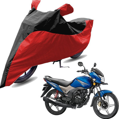 RiderShine Two Wheeler Cover for Honda(CB Shine SP, Red, Black)