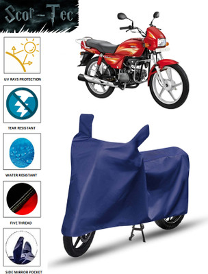 SCOR-TEC Waterproof Two Wheeler Cover for Hero(Splendor, Blue)