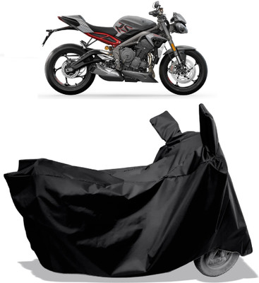 Amexride Two Wheeler Cover for Triumph(Street Triple RS BS6, Black)