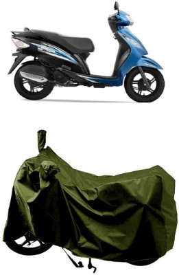 SUGASHRI Waterproof Two Wheeler Cover for TVS(Wego, Green)