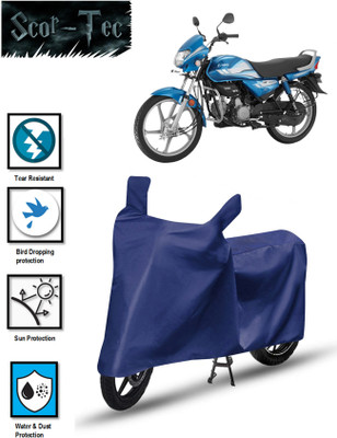 SCOR-TEC Waterproof Two Wheeler Cover for Hero(HF Deluxe BS6, Blue)