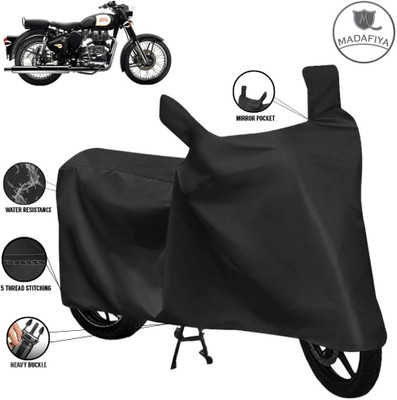 MADAFIYA Waterproof Two Wheeler Cover for Royal Enfield(Standard 350, Black)