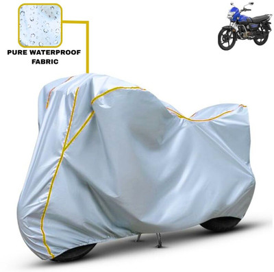 Delphinium Waterproof Two Wheeler Cover for TVS(Radeon, Silver)