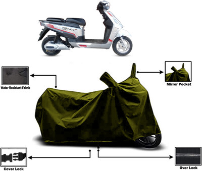 Amexride Two Wheeler Cover for Hero Electric(Electric NYX BS6, Green)