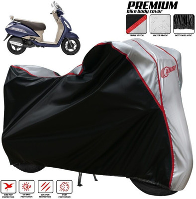 xodi Waterproof Two Wheeler Cover for TVS(Jupiter, Silver, Black)