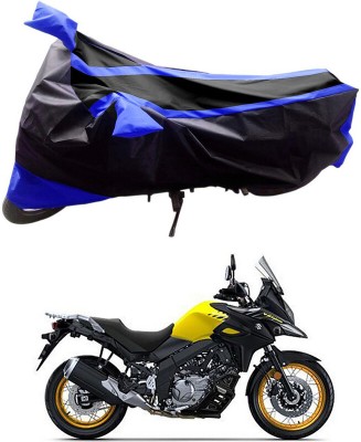 Ascension Two Wheeler Cover for Suzuki(V-Strom 650 XT, Black, Blue)