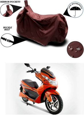 RAAMKM Two Wheeler Cover for Hero, Honda, Bajaj, Ather, TVS, Yamaha(Maroon)