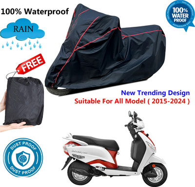 AutoGalaxy Waterproof Two Wheeler Cover for Hero(Maestro, Black, Red)