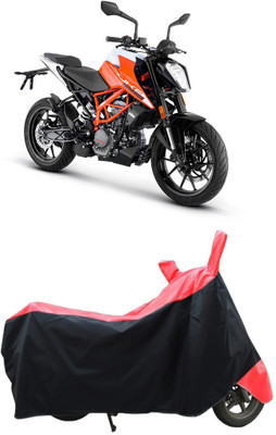 CRONEX Waterproof Two Wheeler Cover for KTM(125 Duke, Black, Red)