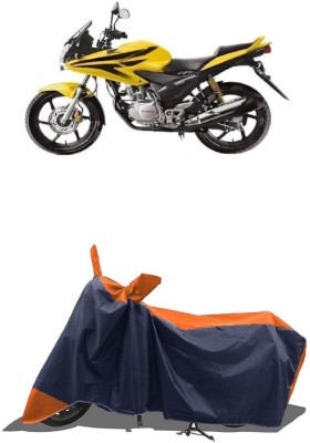 SUGASHRI Waterproof Two Wheeler Cover for Honda(Stunner CBF, Orange, Blue)