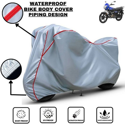 LE PRA Waterproof Two Wheeler Cover for TVS(Radeon, Silver, Red)