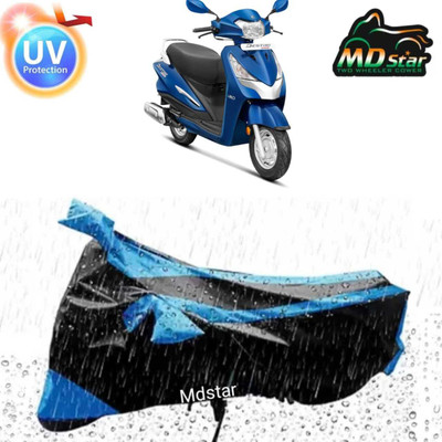 Mdstar Waterproof Two Wheeler Cover for Piaggio(Achiever, Blue, Black)