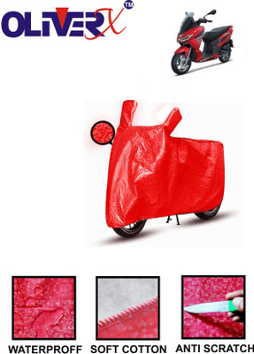 OliverX Waterproof Two Wheeler Cover for Vespa(Piaggio Elettrica BS6, Red)