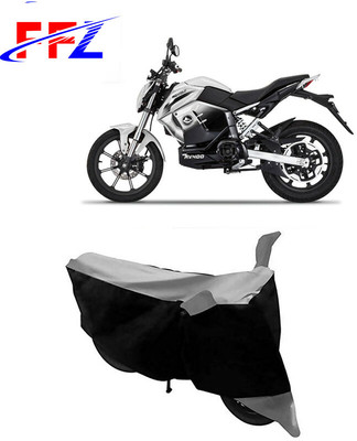 FFZ Waterproof Two Wheeler Cover for Revolt(RV 400, Black, Grey)