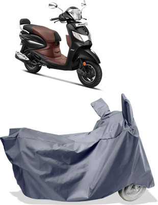 Amexride Two Wheeler Cover for Hero(Pleasure Plus, Grey)