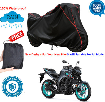 AutoGalaxy Waterproof Two Wheeler Cover for Yamaha(MT-03, Black)