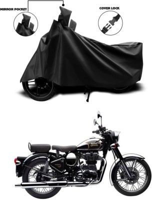 DeepShakshi AUTOMOTIVE Two Wheeler Cover for Royal Enfield(Classic Chrome, Black)